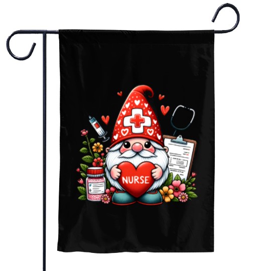 Gnome Valentines, Valentine Retro Garden Flags