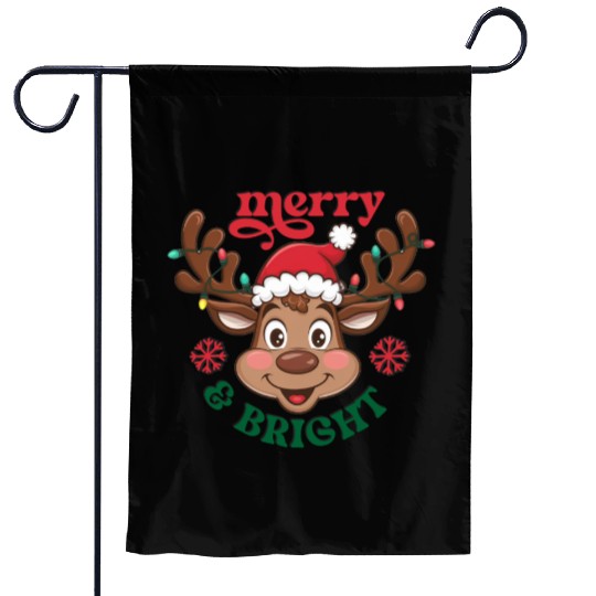 Merry and bright Garden Flags
