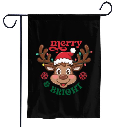 Merry and bright Garden Flags
