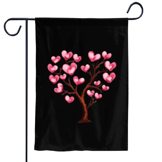 Heart Tree, Valentines Day Garden Flags