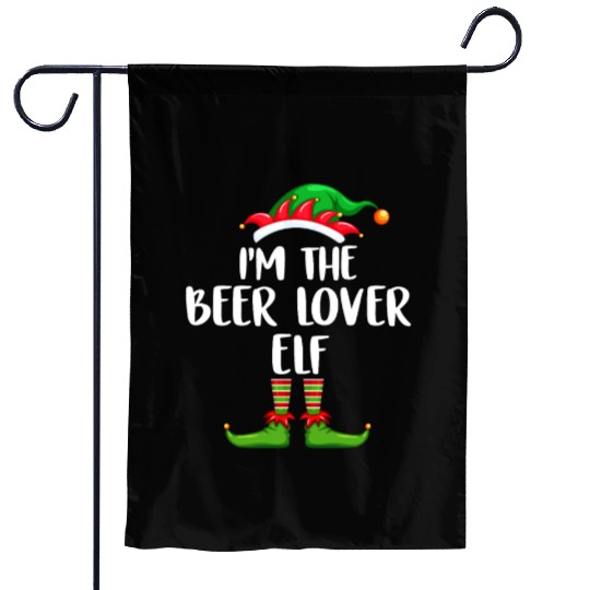 I'm The Beer Lover Elf Garden Flags Matching Family