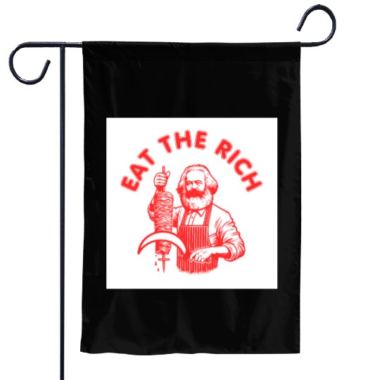 Eat the rich Karl Marx Eat Doner Kebab Rich Garden Flags