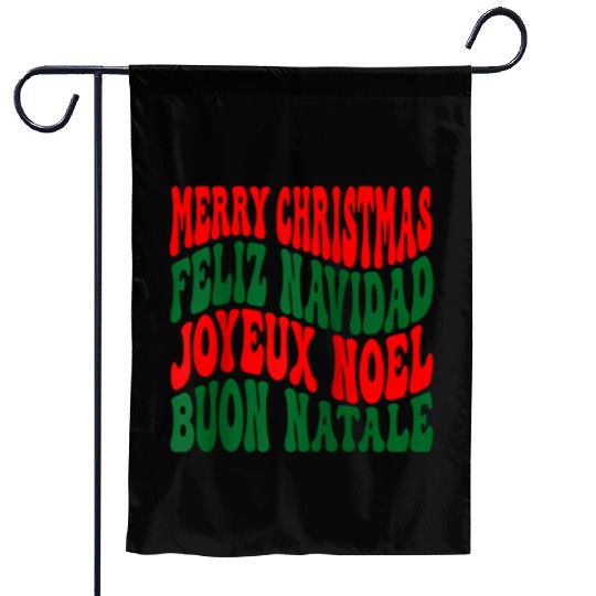 Merry christmas feliz navidad joyeux noel Garden Flags