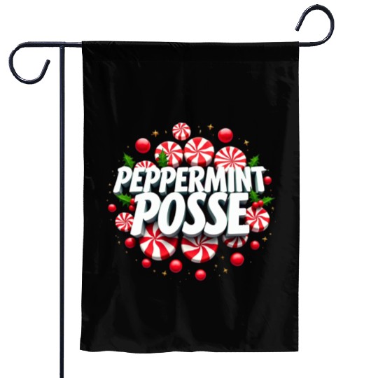 Peppermint Posse Garden Flags