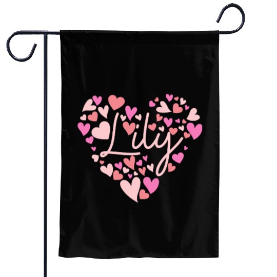 I love Lily hearts in Green Garden Flags