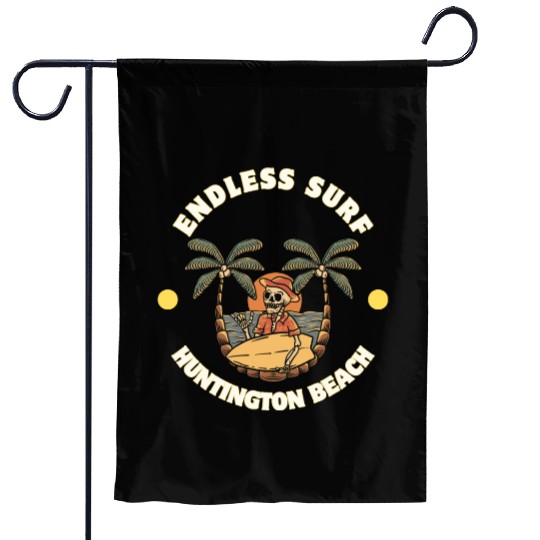 Huntington Beach Endless Surf Garden Flags