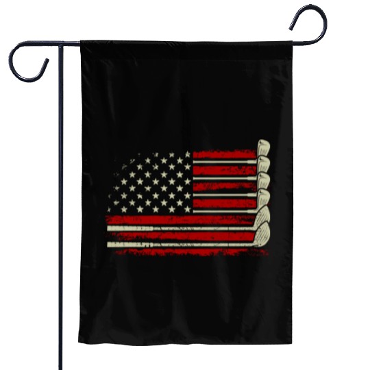 Patriotic American Golfer USA Flag Golf Club Golf Garden Flags