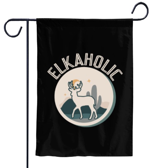Elk Hunting Elkaholic Hunters Garden Flags