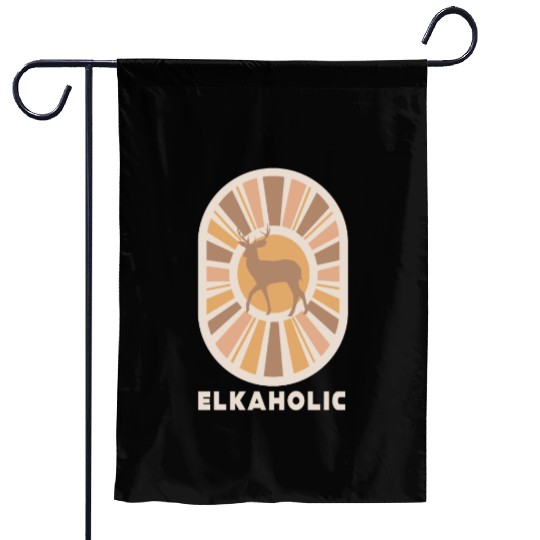 Elk Hunting Elkaholic Hunters Garden Flags