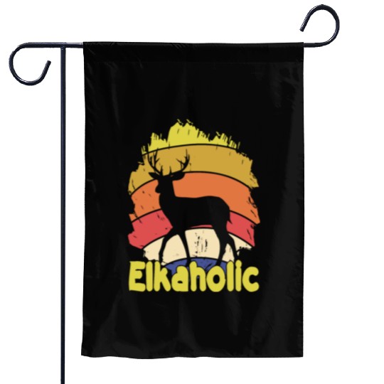 Elk Hunting Elkaholic Hunters Garden Flags
