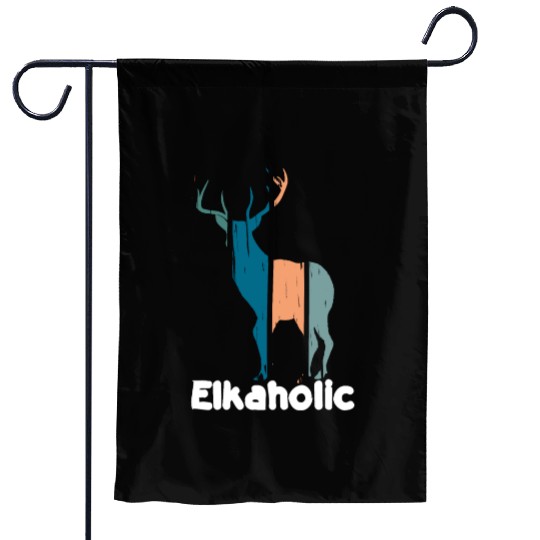 Elk Hunting Elkaholic Hunters Garden Flags