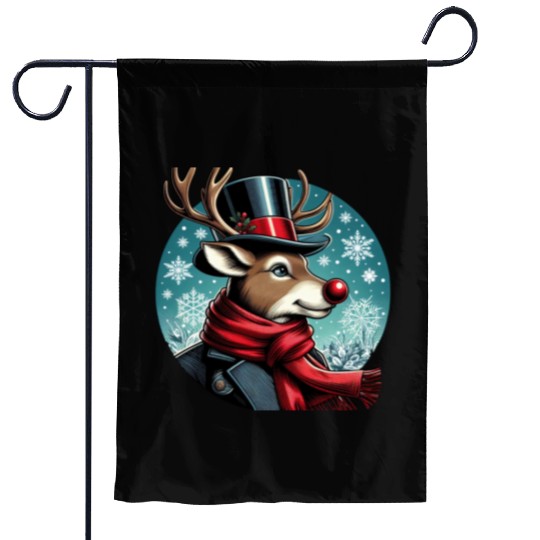 Vintage Red-Nosed Reindeer: Perfect For Christmas Garden Flags