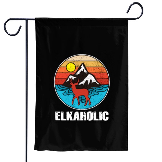 Elk Hunting Elkaholic Hunters Garden Flags