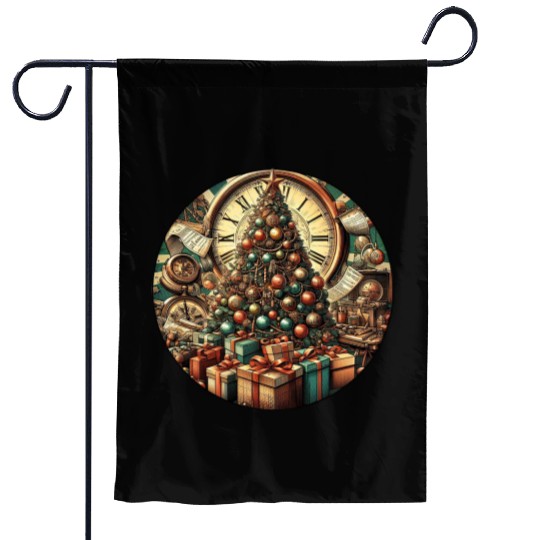 Reindeer Snowball Fight Christmas Fun Garden Flags