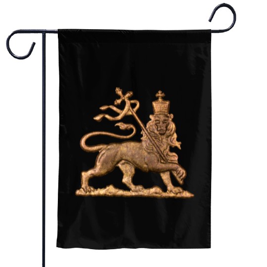 lion of judah goldbronze rasta reggae roots wear Garden Flags