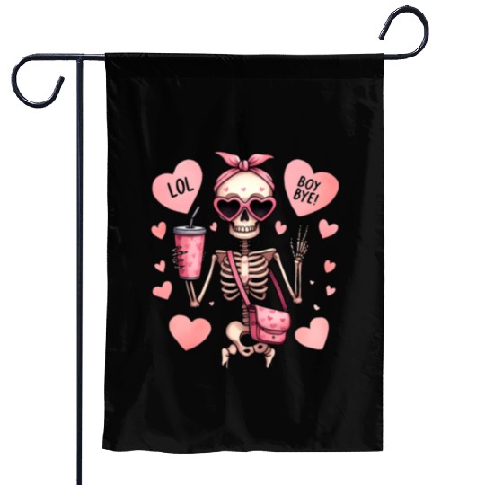 Valentines Day, Retro Valentine, Coquete Valentine Garden Flags