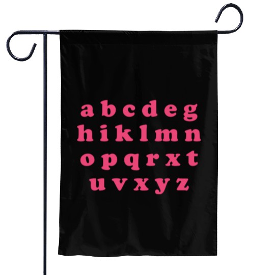 Alphabet Valentine Sublimation Garden Flags