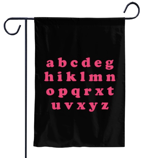 Alphabet Valentine Sublimation Garden Flags