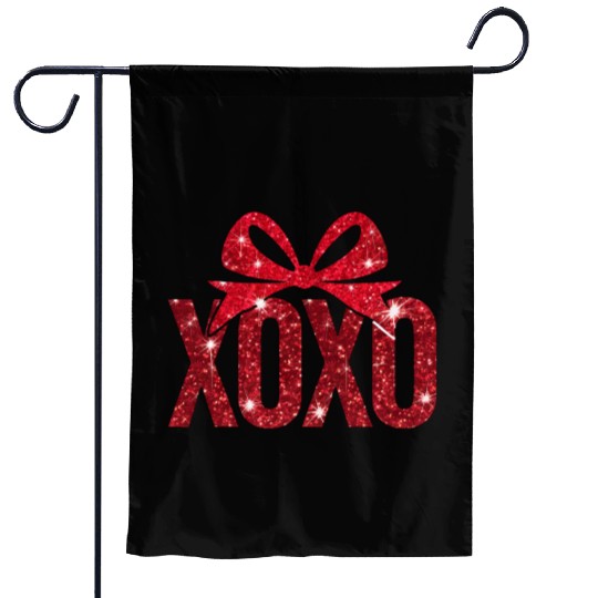 Faux Sequin Xoxo Garden Flags