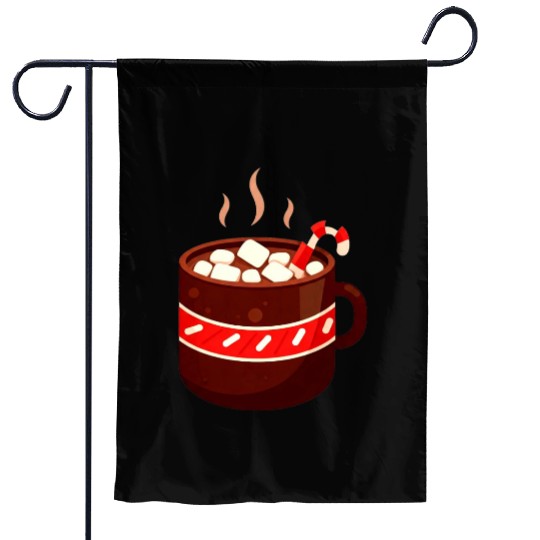 Cozy Hot Chocolate Mug Design Garden Flags