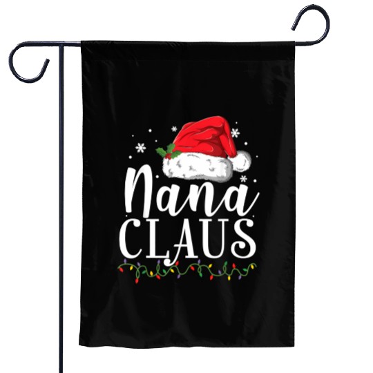Funny Nana Claus Christmas Pajamas Santa Gift Garden Flags