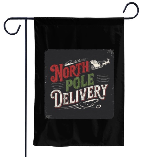 North Pole Express Vintage Style Retro Christmas Garden Flags