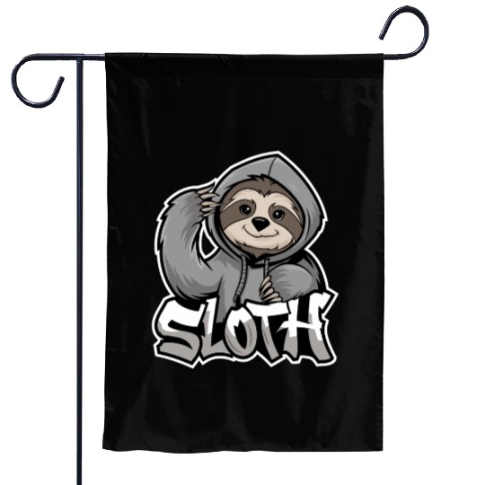 Sloth Hip-Hop Urban Style Funny Animal Garden Flags