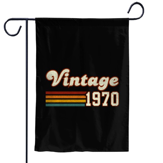55th Birthday Gift - Vintage 1970 Garden Flags