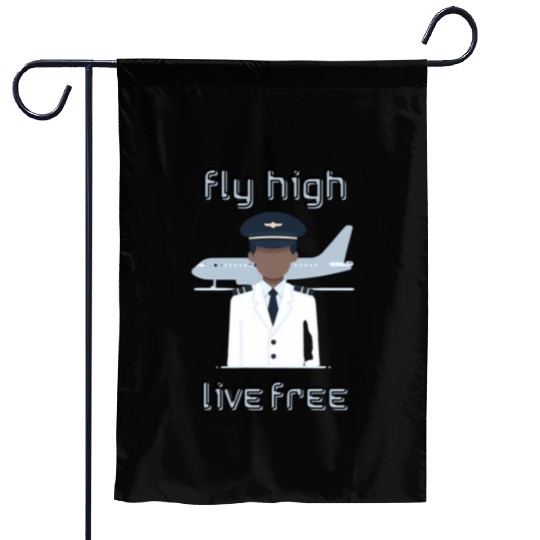Fly High Live Free - Garden Flags for Pilots