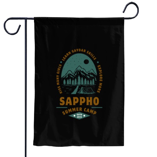 Sappho Summer Camp Garden Flags – Lesbian,wlw design