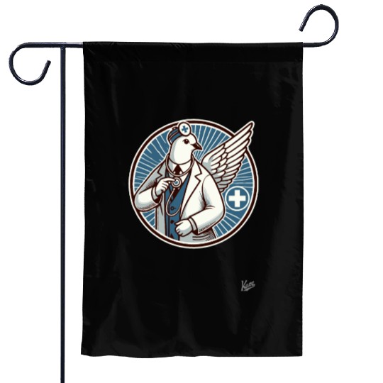 Dr. Pigeon Dove: The Flying Doctor Garden Flags
