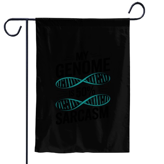 Sarcastic Genealogy DNA Test Genetics Biologist Garden Flags