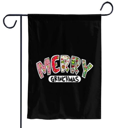 Merry Grin Happy Christmas Garden Flags