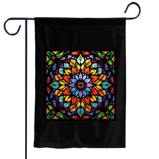 Stained glass window Garden Flags