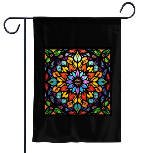 Stained glass window Garden Flags