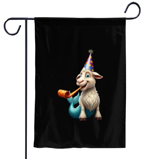 Party Animal Capricorn Garden Flags
