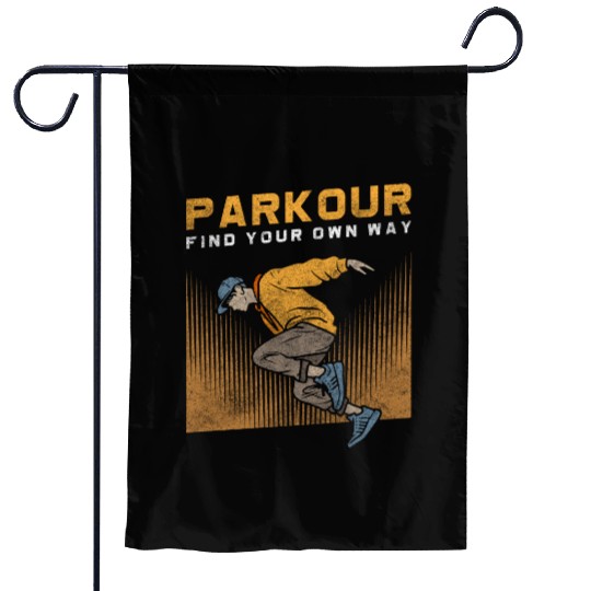 Parkour Extreme Underground Stunt Garden Flags