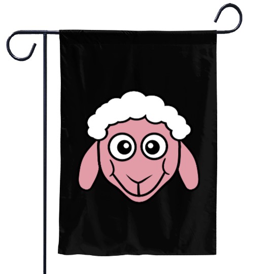 Sheep Face Head Cute Small Baby Lamb Sweet Comic Garden Flags