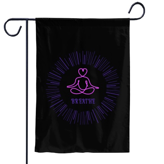 Breathe | Yoga Pose Garden Flags
