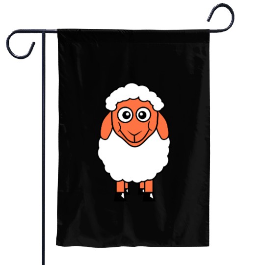 Sheep Baby Standing Cute Lamb Child Cool Comic Fun Garden Flags