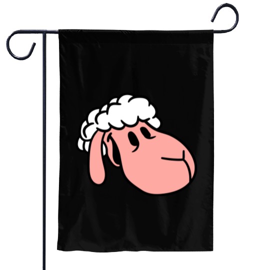 Sheep Face Head Cute Sweet Little Lamb Cool Comic Garden Flags