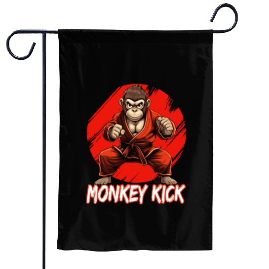 Karate Judo Monkey Chimpanzee Martial arts Garden Flags