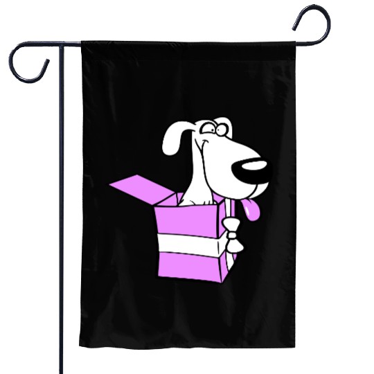 Dog Pet Gift Box Funny Crazy Surprise Fun Puppy Garden Flags