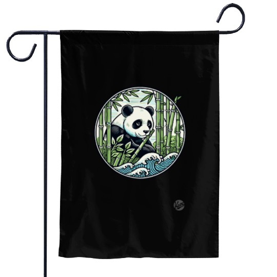 Panda in Bamboo Forest Garden Flags