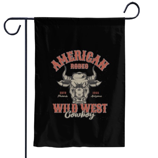 American Rodeo Wild West Cowboy Garden Flags