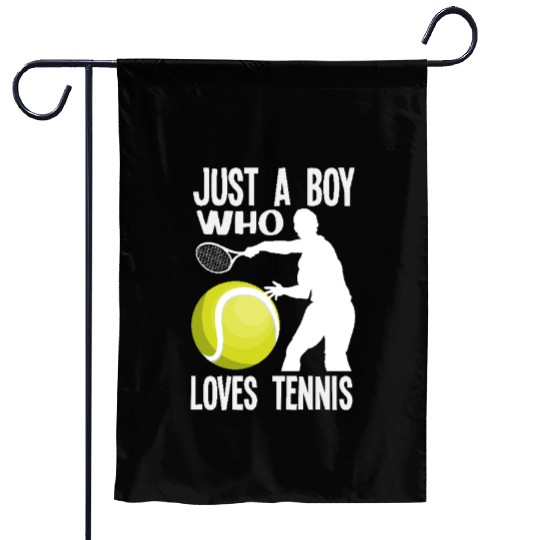 Just A Boy Who Loves Tennis Passion Garden Flags