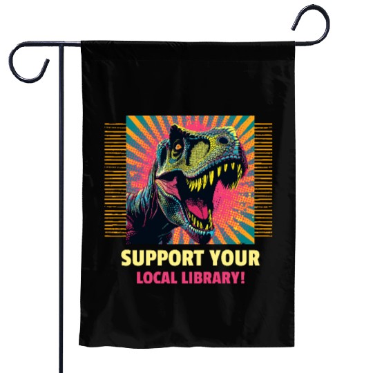 Support Your Local Library Garden Flags