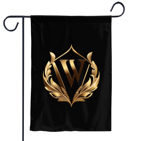 Logo On A White Background With Gold Elements Garden Flags