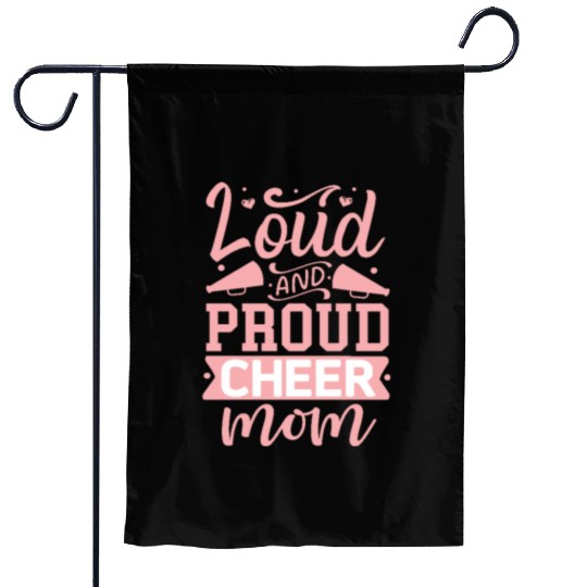 Loud And Proud Cheer Mom Heart Cheerleader Sports Garden Flags