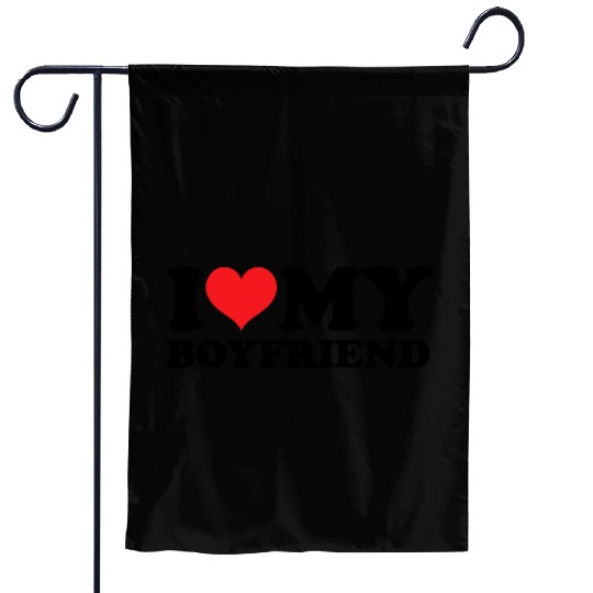 I Love My BF Garden Flags